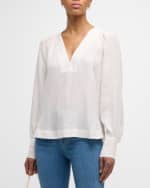 Image 2 of 6: Veronica Beard Osler Long-Sleeve Blouse