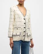 Image 2 of 6: Veronica Beard Ceriani Sequin Knit Jacket