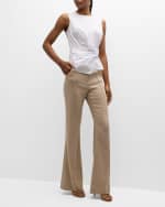 Image 5 of 6: Veronica Beard Bisa Gathered Sleeveless Top