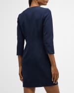 Image 4 of 6: Veronica Beard Hayek Seamed Mini Dress