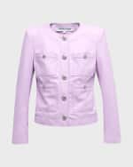 Image 1 of 6: Veronica Beard Ozuna Faux Leather Jacket