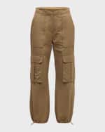 Image 1 of 6: Veronica Beard Dari Cropped Cargo Pants
