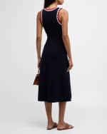 Image 4 of 6: Veronica Beard Ashlan Knit Scoop-Neck Midi Dress
