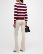 Image 3 of 6: Veronica Beard Sabelle Striped Knit Jacket