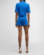 Image 3 of 8: Veronica Beard Rosalina Short-Sleeve Tweed Jacket