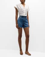 Image 5 of 6: Veronica Beard Kasa Short-Sleeve Linen Top