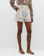 Image 2 of 6: Veronica Beard Franzi High-Rise Tailored Shorts