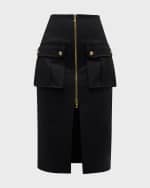 Image 1 of 6: Veronica Beard Dallas Zip-Front Pencil Skirt