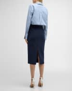 Image 3 of 6: Veronica Beard Amelia Striped Button-Front Shirt