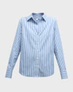 Image 1 of 6: Veronica Beard Amelia Striped Button-Front Shirt