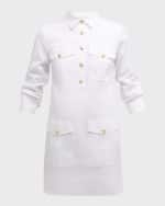 Image 1 of 6: Veronica Beard Saude Long-Sleeve Utility Dress