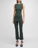 Image 5 of 8: Veronica Beard Semma Sleeveless Ribbed Sweater