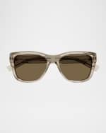 Image 1 of 3: Saint Laurent Men's SL 674 Plastic Square Sunglasses