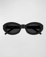 Image 1 of 3: Saint Laurent YSL Acetate Oval Sunglasses