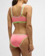 Image 3 of 4: Platinum Inspired by Solange Ferrarini Crochet-Trim Scoop Bikini Bottoms