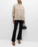 Image 5 of 6: TWP Satin Sheets Silk Button-Front Shirt