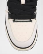 Image 4 of 6: Amiri Men's MA-1 Leather & Mesh Low-Top Sneakers