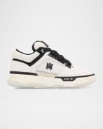 Image 1 of 6: Amiri Men's MA-1 Leather & Mesh Low-Top Sneakers