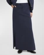 Image 2 of 6: ARMARIUM Lia Slits-Hem Water-Repellant Cotton Maxi Skirt