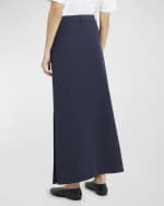 Image 4 of 6: ARMARIUM Lia Slits-Hem Water-Repellant Cotton Maxi Skirt