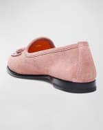Image 2 of 4: Santoni Andrea Tassel Tassel Suede Loafers