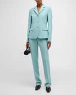 Image 7 of 7: Lafayette 148 New York Single-Breasted Pick Stitch Blazer