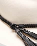 Image 3 of 3: Max Mara Elfi Straw Fedora With a Braided Leather Band