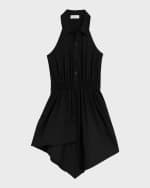 Image 1 of 5: A.L.C. Aria Sleeveless Button-Front A-Line Mini Dress