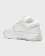 Image 3 of 6: Amiri Men's MA-1 Tonal Mesh and Leather Low-Top Sneakers