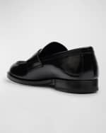 Image 3 of 6: Amiri Men's MA Leather Penny Loafers