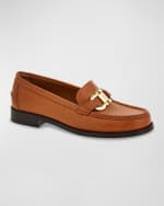 Image 3 of 4: Ferragamo Maryan Calfskin Gancini Bit Loafers