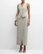 Image 5 of 6: Rohe Overlap Maxi Skirt