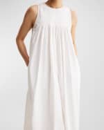 Image 4 of 5: Rohe Sleeveless Pleated A-Line Maxi Dress