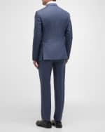 Image 5 of 6: Giorgio Armani Men's Textured Wool-Silk Solid Suit