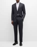 Image 4 of 6: Giorgio Armani Men's Micro-Pattern Wool Suit
