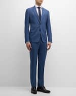 Image 2 of 6: Giorgio Armani Men's Micro-Pattern Wool Suit