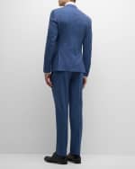 Image 5 of 6: Giorgio Armani Men's Micro-Pattern Wool Suit
