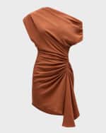 Image 1 of 5: A.L.C. Poppy Ruched Off-The-Shoulder Mini Dress