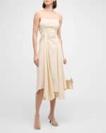 Image 2 of 6: A.L.C. Silvia Spaghetti Strap A-Line Midi Dress