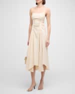 Image 5 of 6: A.L.C. Silvia Spaghetti Strap A-Line Midi Dress