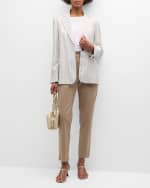 Image 2 of 6: Eleventy Striped Single-Breasted Blazer