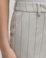 Image 5 of 5: Eleventy High-Rise Striped Straight-Leg Pants