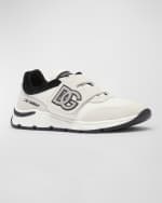 Image 5 of 6: Dolce&Gabbana Kid's DG Velcro Running Sneakers, Baby/Toddler