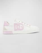 Image 1 of 5: Dolce&Gabbana Kid's Portofino Low-Top Sneakers, Kids