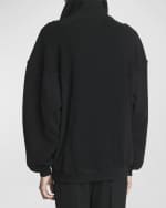 Image 5 of 6: Saint Laurent Men's Quarter-Zip Logo Sweatshirt