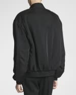 Image 5 of 6: Saint Laurent Men's Satin Bomber Jacket