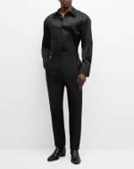 Image 2 of 6: Saint Laurent Men's Duchesse Satin Overshirt