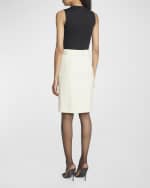 Image 4 of 6: Saint Laurent Scoop-Neck Sleeveless Knit Tank Top