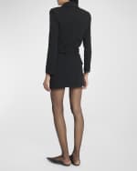 Image 3 of 6: Saint Laurent Belted Blazer Mini Dress