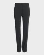 Image 1 of 6: Saint Laurent Stretch Gabardine Straight-Leg Trousers